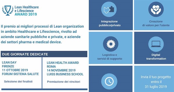 Lean Healthcare e Lifescience Award 2019