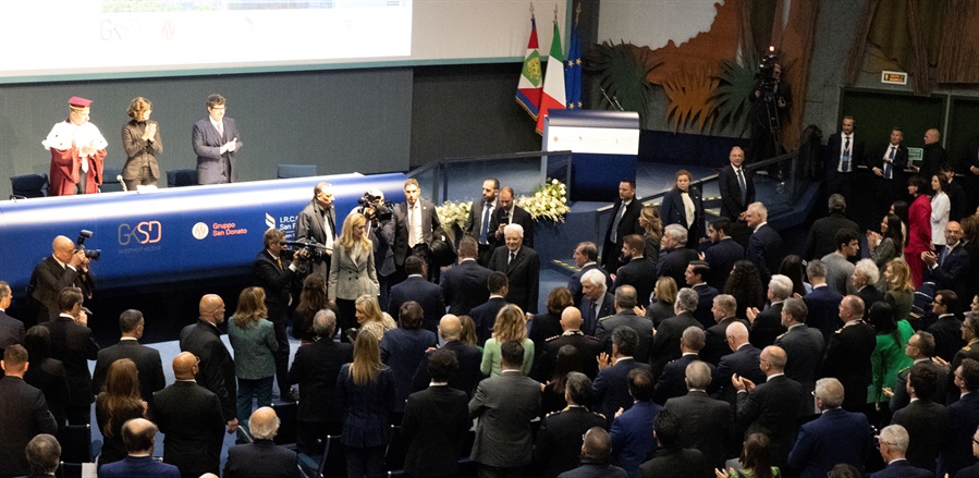 Il Presidente Mattarella all'inaugurazione dell'anno accademico dell'Università Vita-Salute San Raffaele