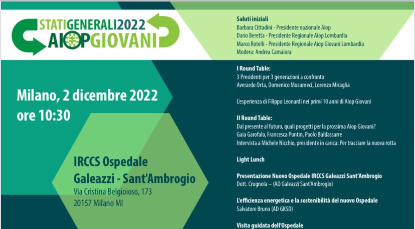 Stati generali di Aiop Giovani: “Da 20 anni proiettati verso il futuro”